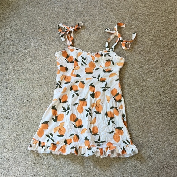 NWOT Lemon Print Mini Dress by Cider, medium - Picture 6 of 7